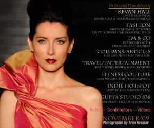 Agenda Magazine November 2009 Cover. Photographed by Arun Nevader.
