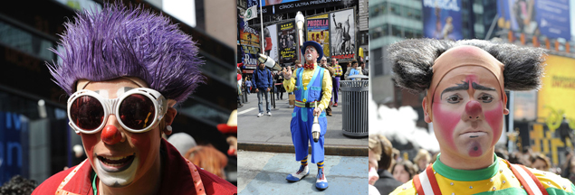 Ringling Bros. And Barnum & Bailey "Fully Charged!" Performers in Times Square on March 9, 2011 in New York City. Photographed by Eugene Gologursky (WireImage).