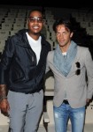 Carmelo Anthony og Nicola Legrottaglie på Giorgio Armani modeshow i Milano