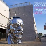 MISS MAO TRYING TO POISE HERSELF AT THE TOP OF LENIN’S HEAD – “COLOR REPORT” FASHION EDITORIAL