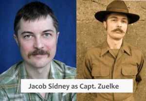 Jacob Sidney plays Captain Zuelke in the theater production Camp Logan.