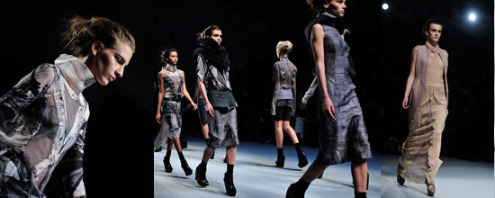 Vera Wang Vis-a-gris Fall 2012 Runway During Mercedes Benz Fashion Week, Photographed by Arun Nevader