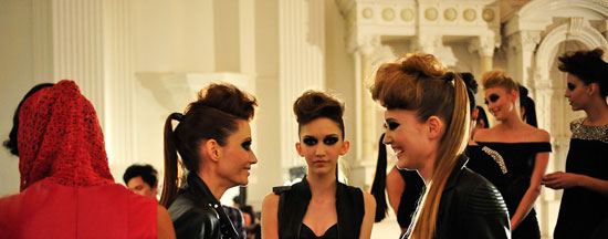 Ina Soltani Backstage Fall 2012 During Style fashion Week LA at Vibiani