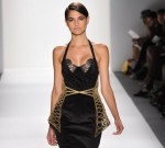 Model walks the runway during the Supima fashion competiton at Lincoln Center September 8, 2011 during Mercedes Benz Fashion Week in New York, photo by Mike Coppola