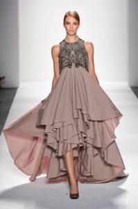 A model walks the runway at the Supima Spring 2012 fashion show during Mercedes-Benz Fashion Week at The Studio at Lincoln Center on September 8, 2011 in New York City. (Photo by Mike Coppola)