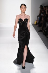 Model walks the runway during the Supima fashion competiton at Lincoln Center September 8, 2011 during Mercedes Benz Fashion Week in New York, photo by Mike Coppola