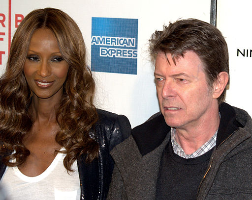 Iman and David Bowie at the Premier of MOON Photo: David Shankbone via Wikimedia Commons