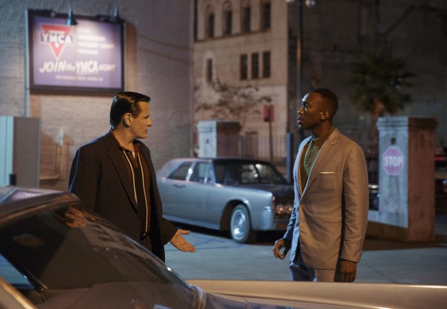 Viggo Mortensen as Tony Vallelonga and Mahershala Ali as Dr. Donald Shirley in "Green Book," directed by Peter Farrelly.