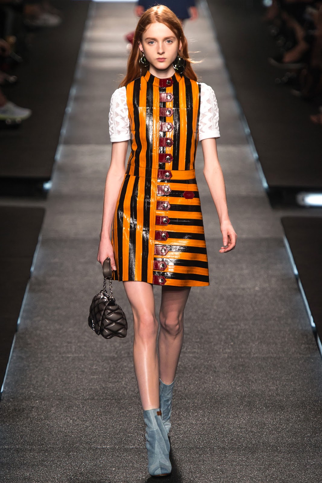A Young, Waif Model Walks the Runway