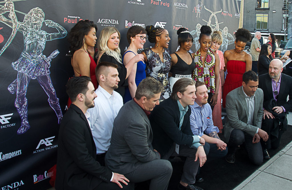 Award-Winning Film Cast Crew, "Range Runners" poses on the red carpet at the Artemis Awards Gala 2019 Photo: Adam Pine 
