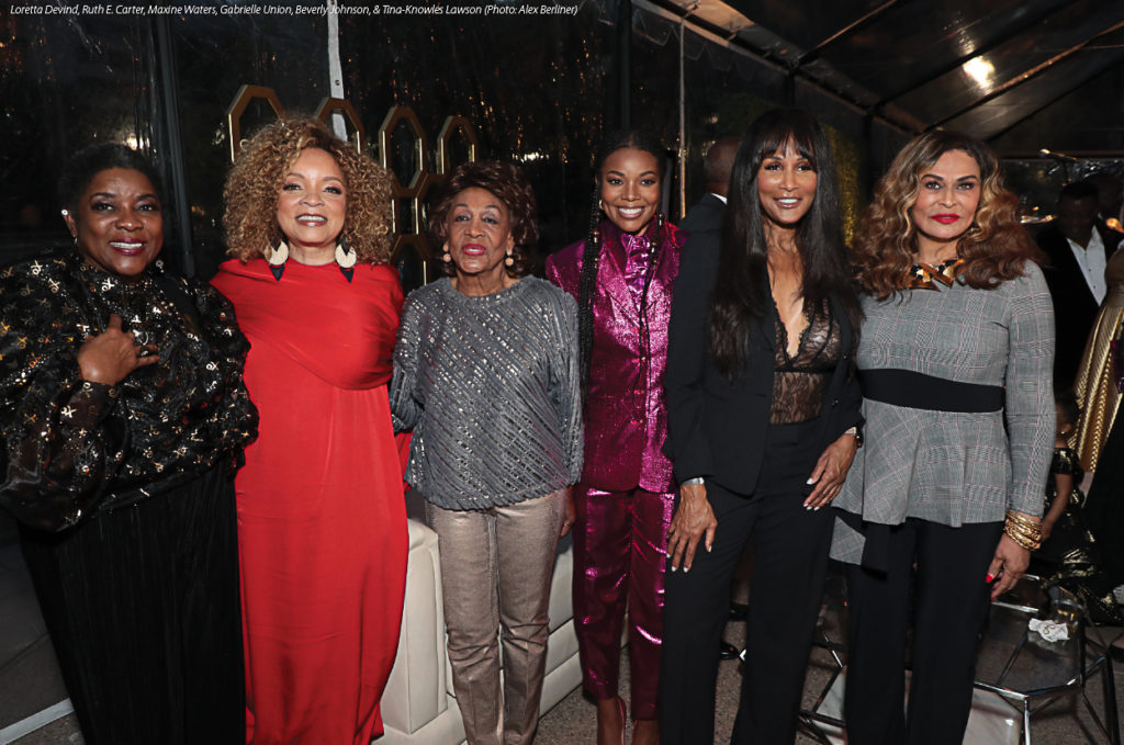 Loretta Devine, Ruth E. Carter, Maxine Waters, Gabrielle Union, Beverly Johnson, and Tina Knowles-Lawson