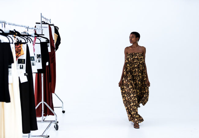 SYDNEY, AUSTRALIA - MAY 13: A model prepares backstage ahead of the Matteau show at Mercedes-Benz Fashion Week Resort 20 Collections at Baker Street Studios on May 13, 2019 in Sydney, Australia. (Photo by Brook Mitchell/Getty Images)