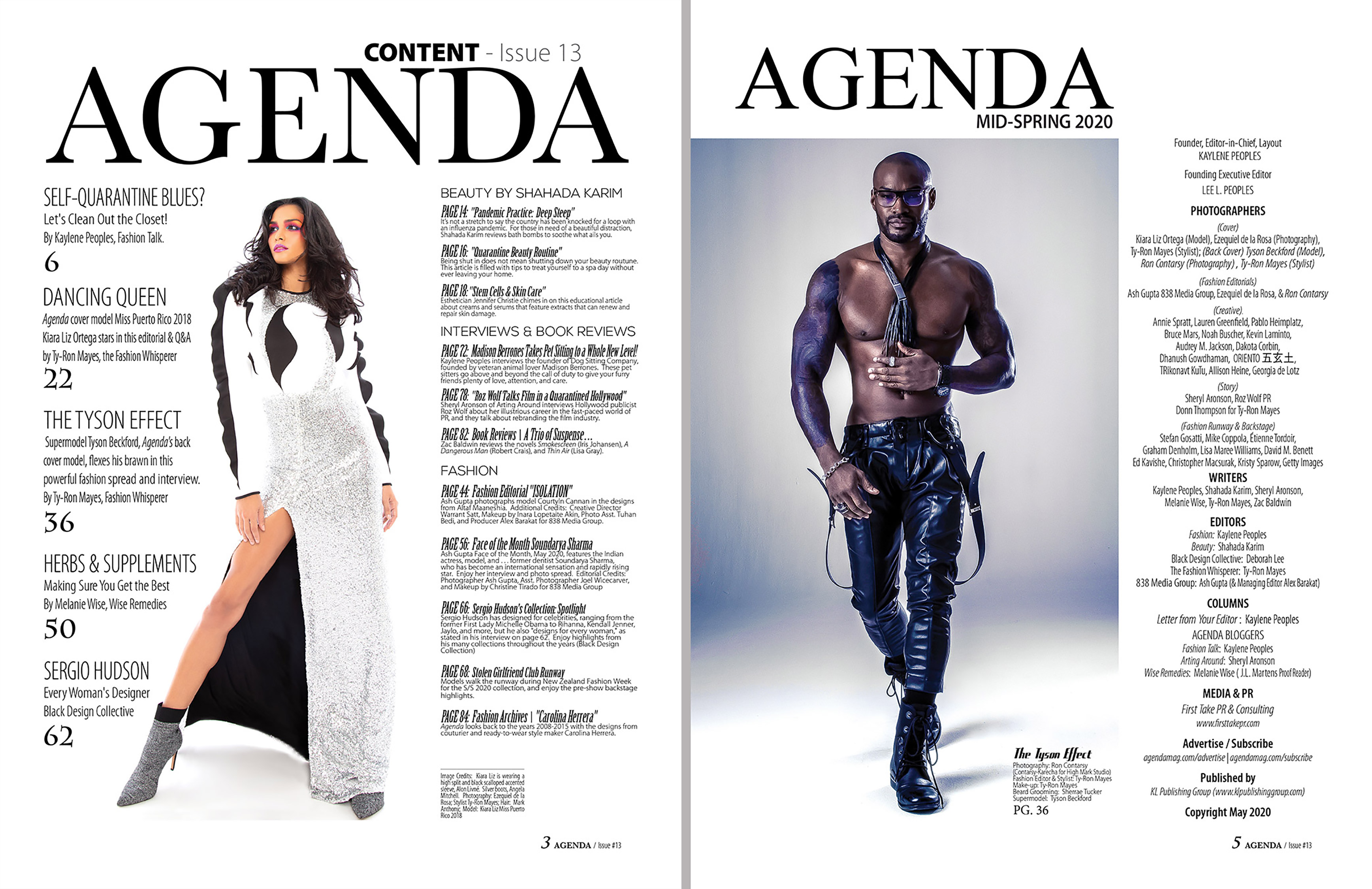 AGENDA-ISSUE-13-Contents-Masthead-Kiara-Liz-Tyson-Beckford