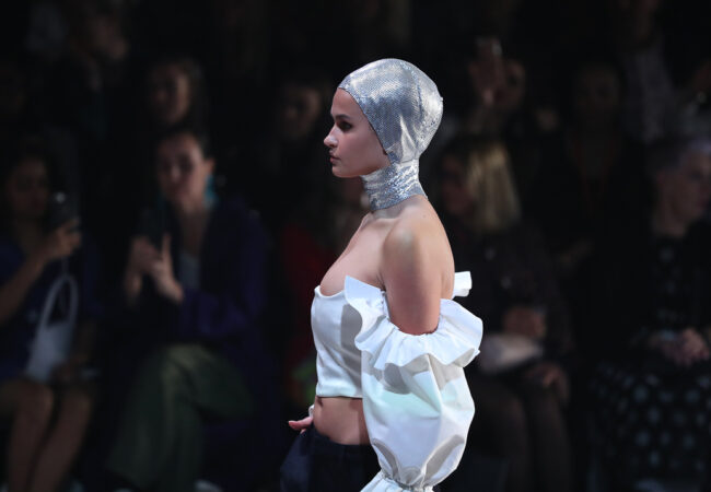AUCKLAND, NEW ZEALAND - AUGUST 27: Mercedes Benz Presents Paris Georgia show during New Zealand Fashion Week 2019 at Auckland Town Hall on August 27, 2019 in Auckland, New Zealand. (Photo by Hannah Peters/Getty Images)