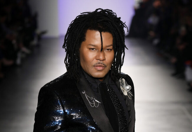 NEW YORK, NEW YORK - FEBRUARY 05: Ty-Ron Mayes walks the runway at The Blue Jacket Fashion Show during NYFW at Pier 59 Studios on February 05, 2020 in New York City. (Photo by Brian Ach/Getty Images for The Blue Jacket Fashion Show )