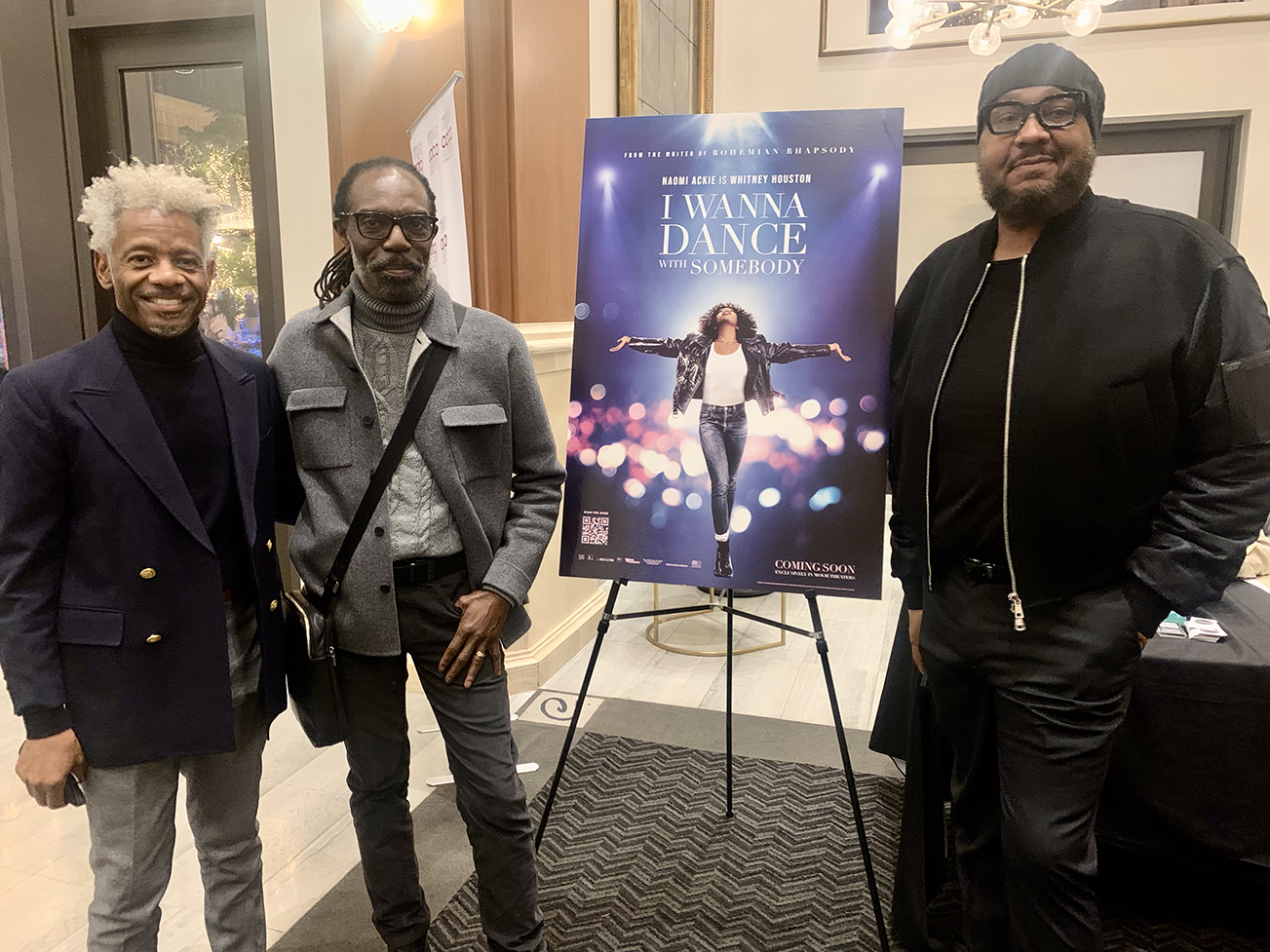 TJ Walker, Kevan Hall, and Timothy Snell attend the BDC & AAFCA Screening of Whitney Houston: I Wanna Dance with Somebody on December 19, 2022, at AMC Grove in Los Angeles, CA