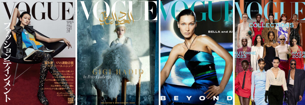 Vogue Covers from Japan, Arabia, Italy, and France