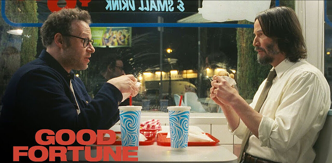 Lionsgate Film Good Fortune: Seth Rogan (), and KEANU REEVES (GABRIEL)