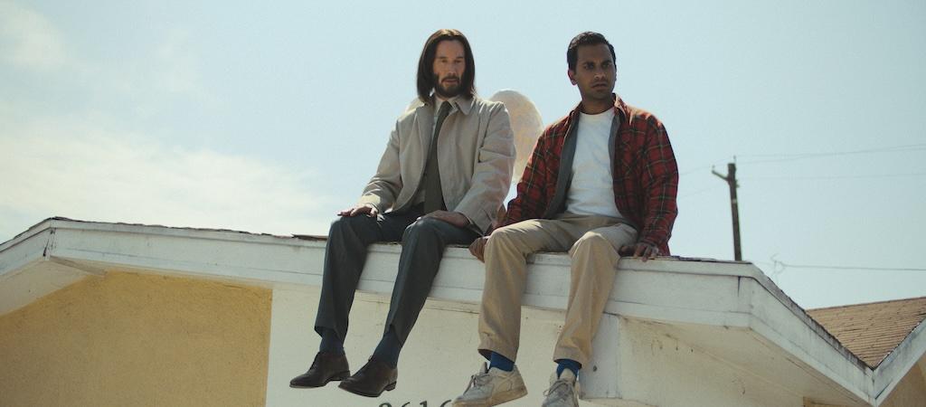 Lionsgate Film Good Fortune: Keanu Reeves (GABRIEL), and Aziz Ansari (RAJ)